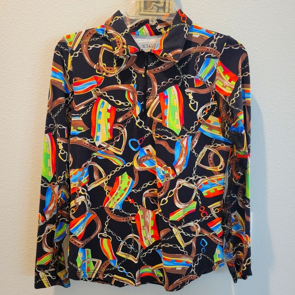 FRONT ZIPPER 1/4 OPEN TOP BY I CIKULS SIZE SMALL